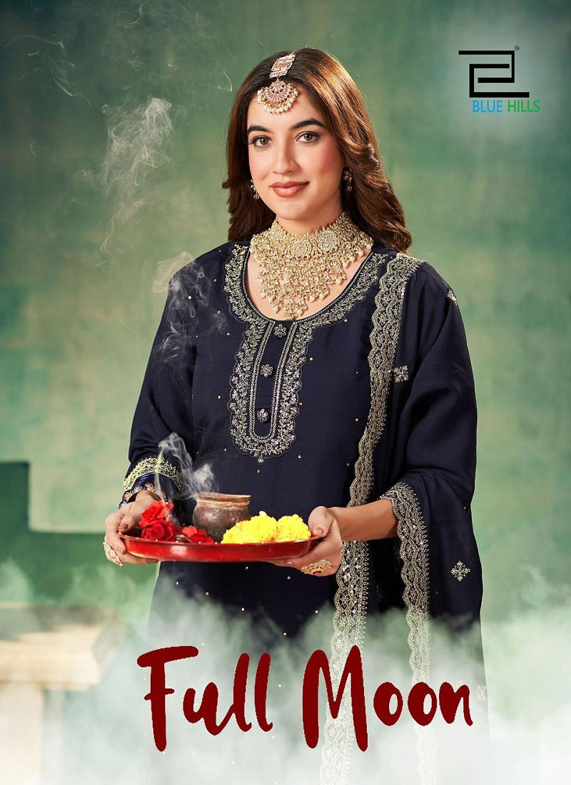 Full Moon By Blue Hills Sequence work Readymade Suits Catalog

